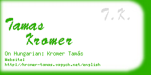 tamas kromer business card