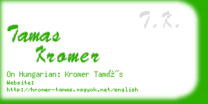 tamas kromer business card